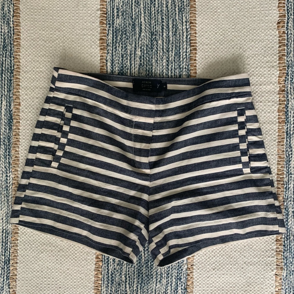J Crew | Striped Linen Chino Shorts